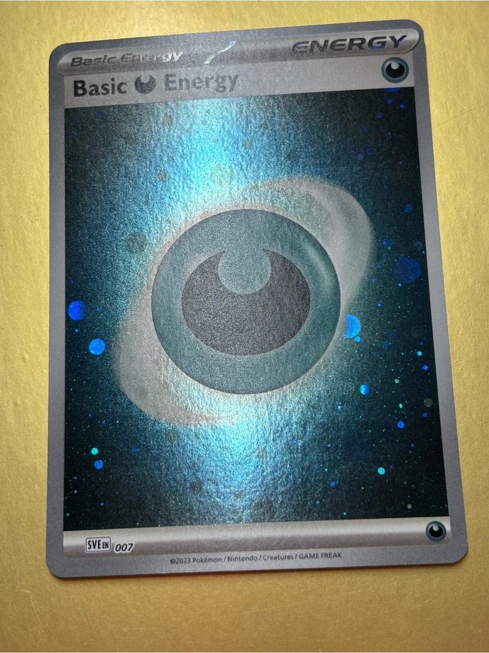Full Holo Basic Energy Darkness Type Card